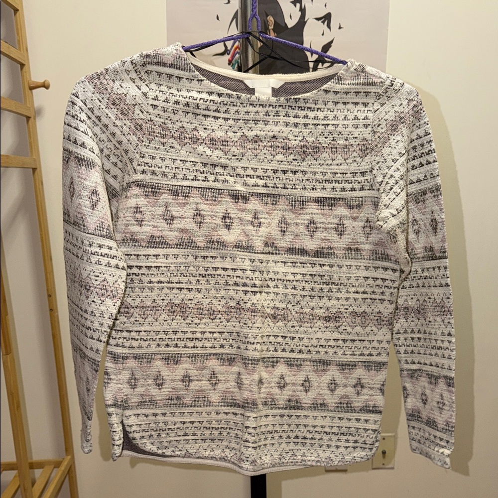 H&M Multicolor Patterned Sweatshirt